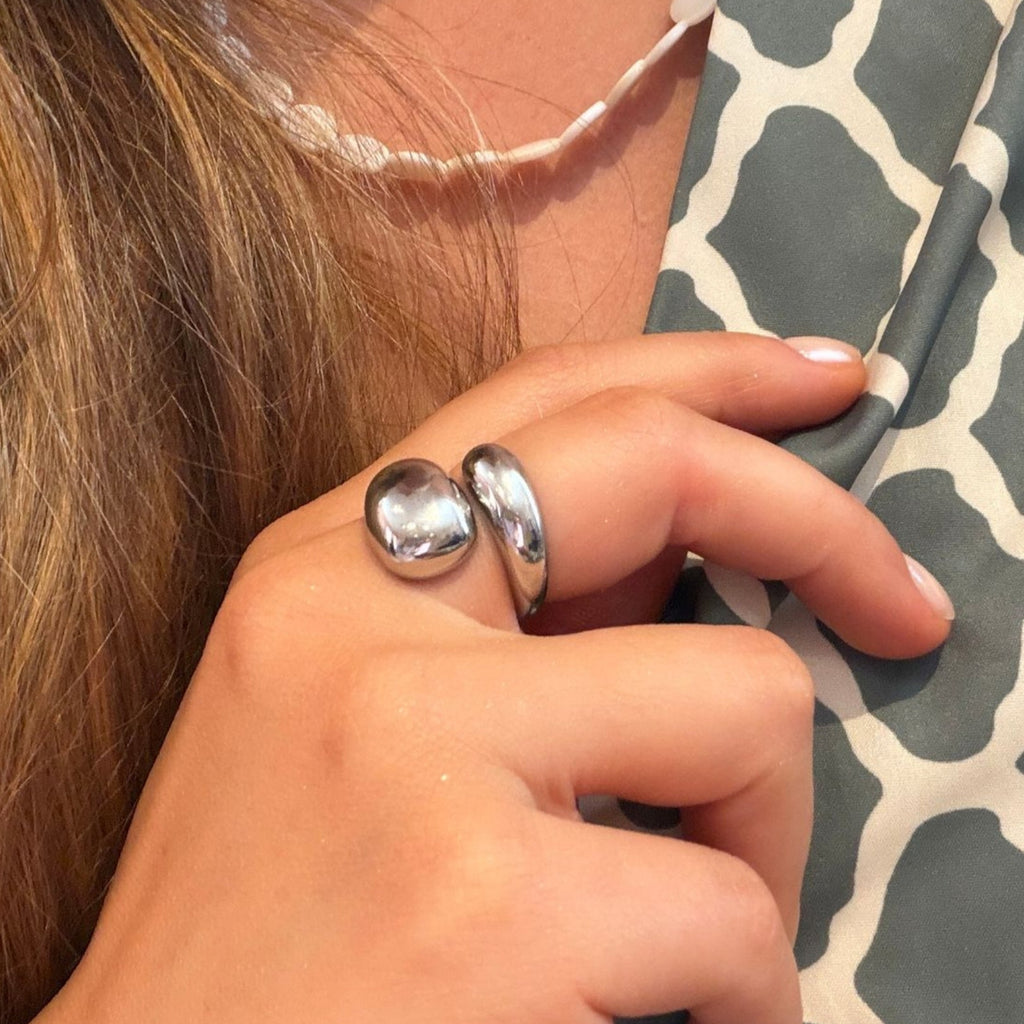 Bague élégante femme en acier inoxydable