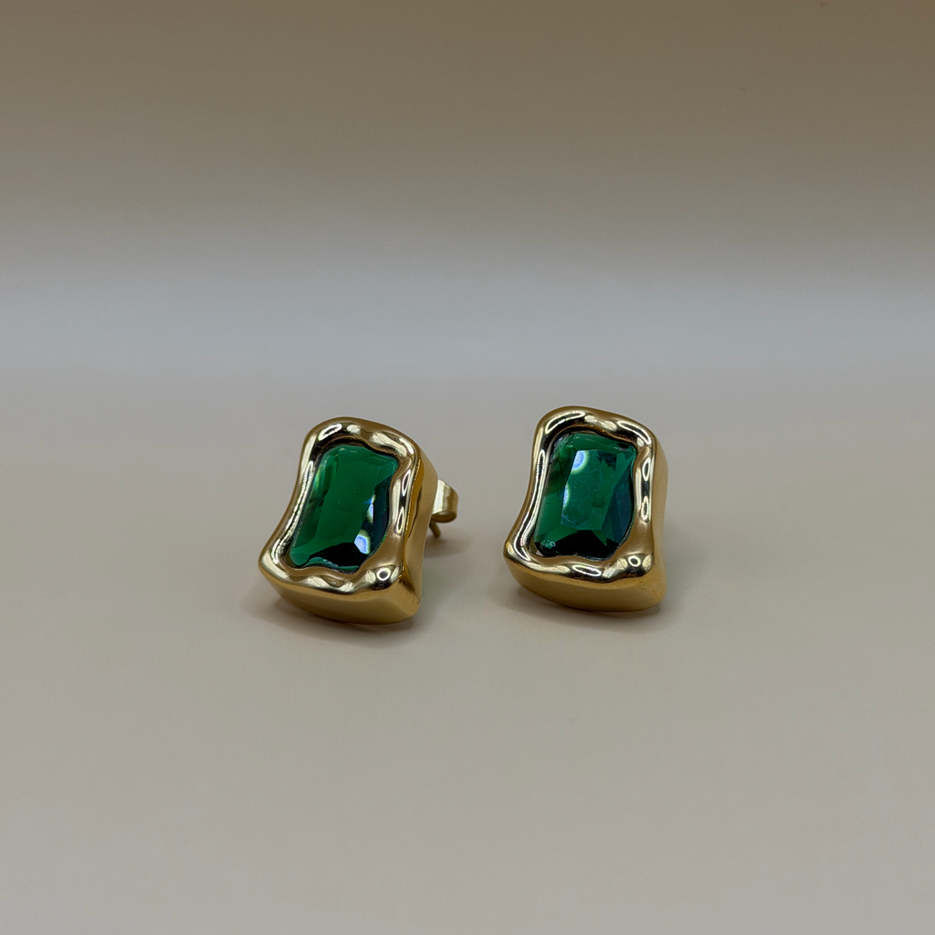 Boucles en acier inoxydable et zircon 