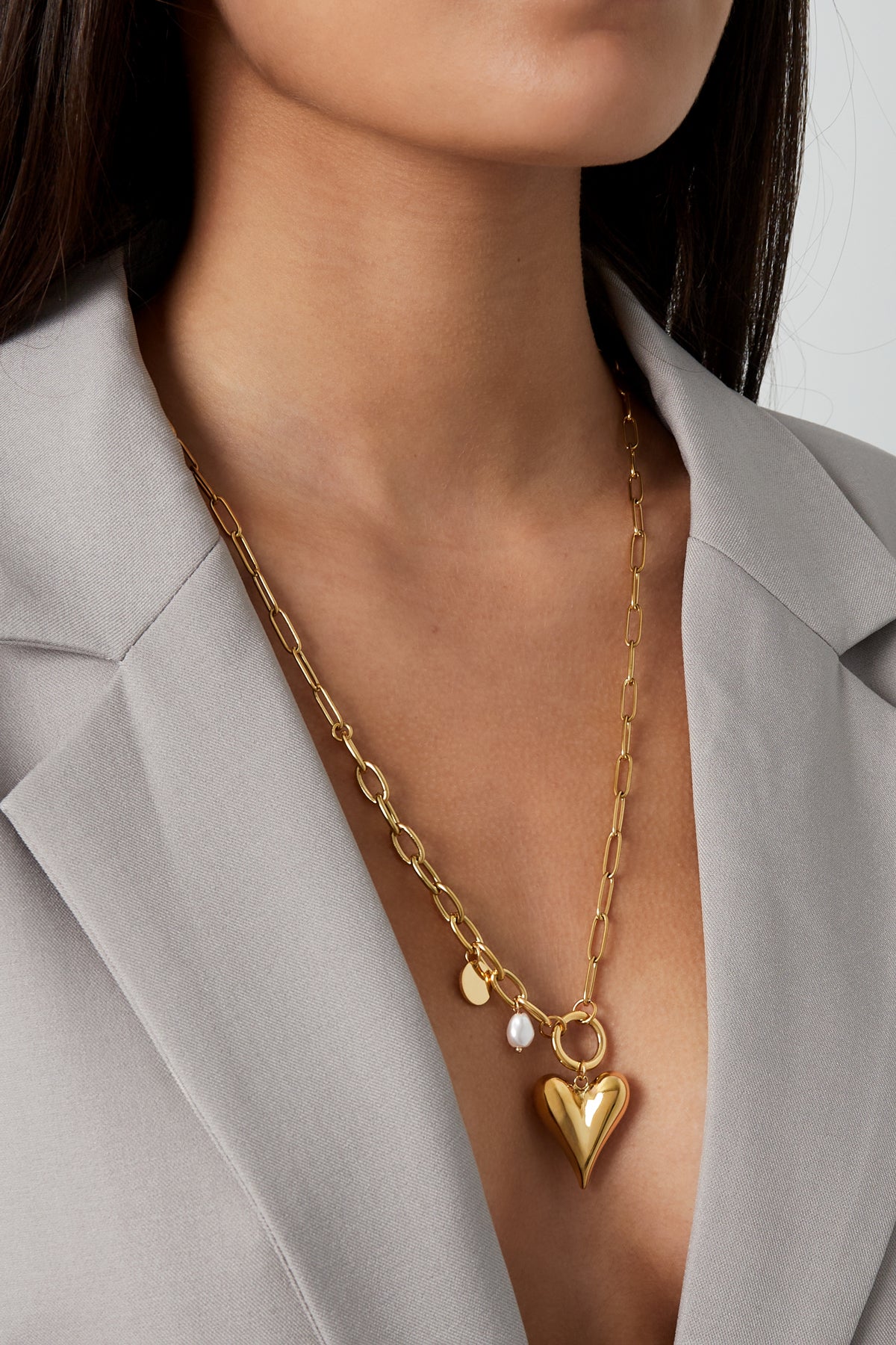 Collier plaqué or 18k et perle de nacre