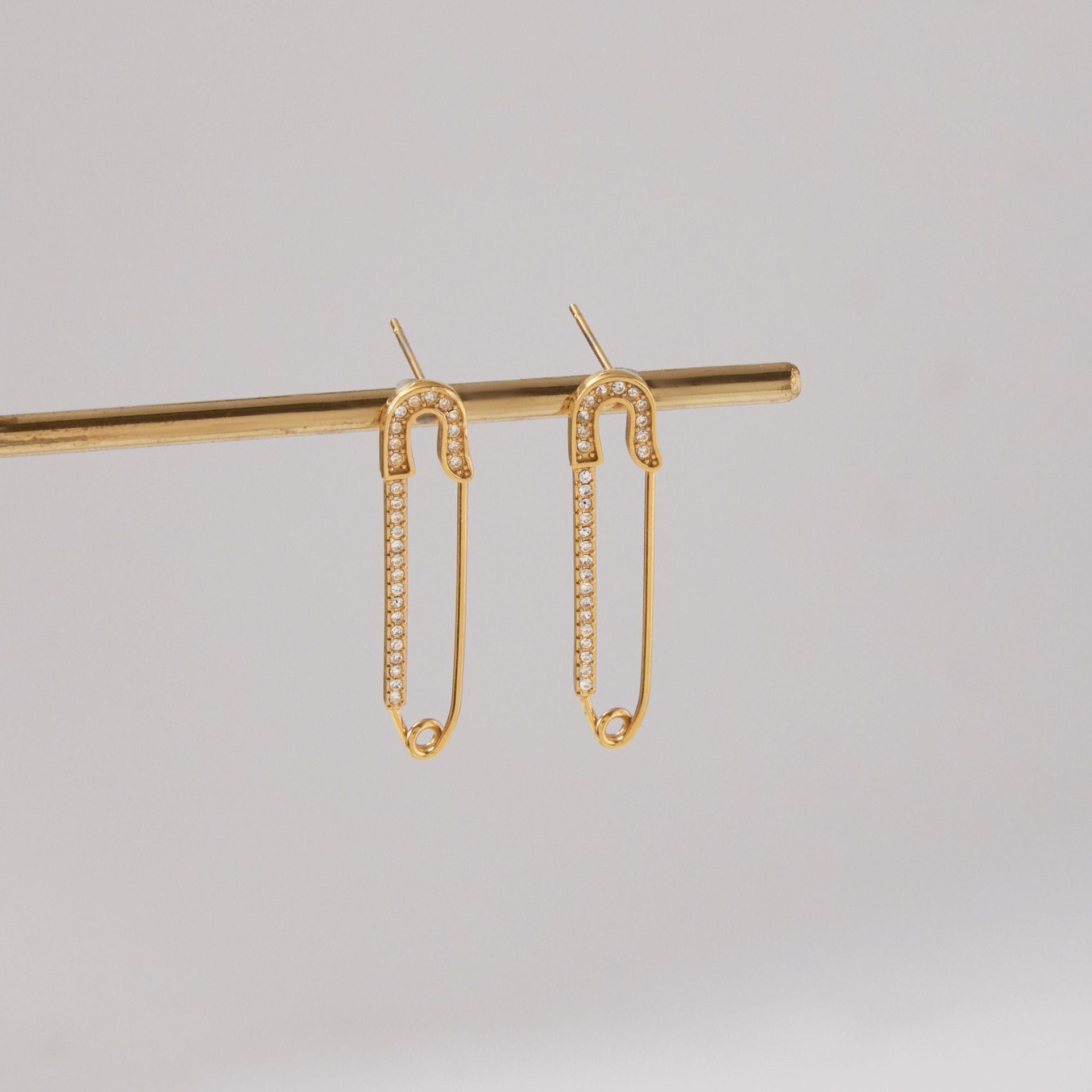 boucles acier inoxydable plaqué or